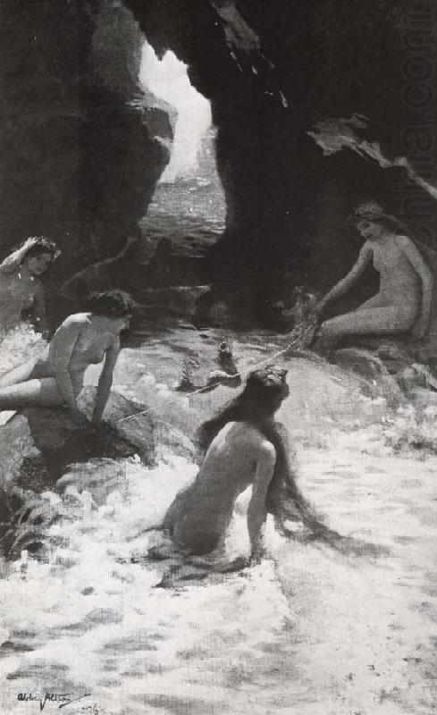 Nymphs in grotto, Aby Altson